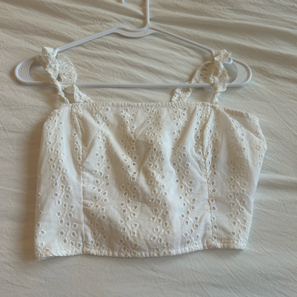 Eyelet crop top